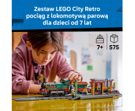 LEGO CITY 60511 Retro pociąg z lokomotywą parową - 1529822 - zdjęcie 4